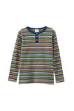 Waffle Stripe Henley Tee
