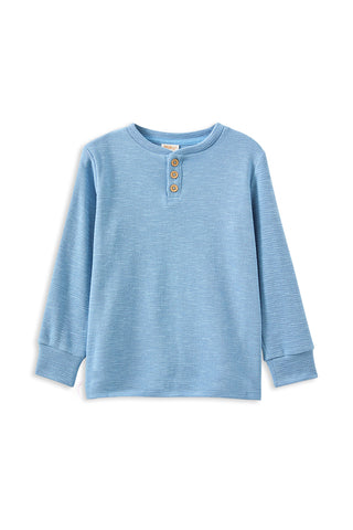 Pale Blue Henley Tee