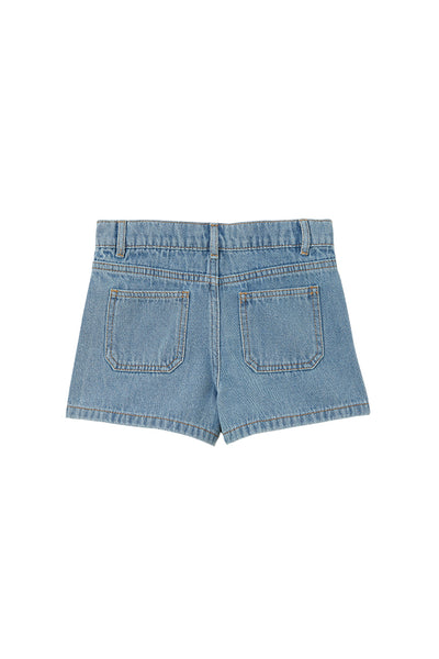 Utility Denim Shorts