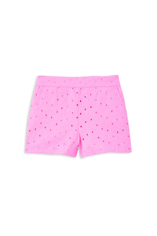 Pink Broderie Shorts