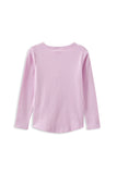Blush L/S Henley Tee