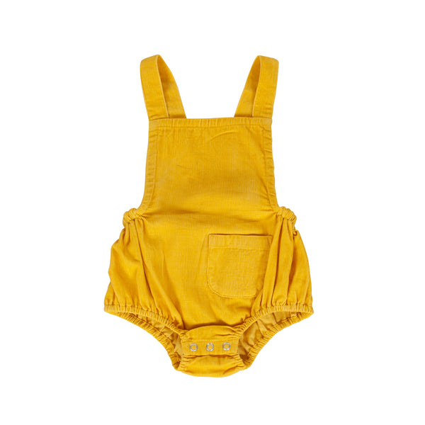 Peg Cord Romper | Mustard