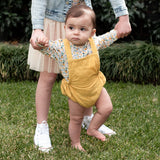 Peg Cord Romper | Mustard