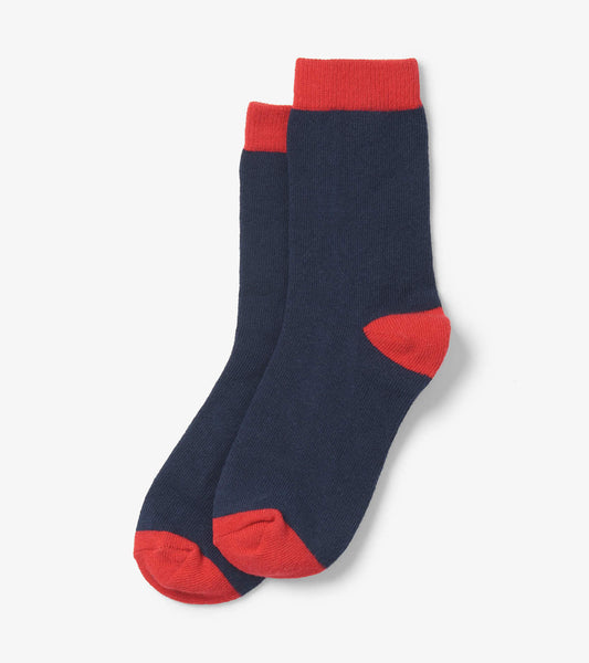 Crew Socks | Navy & Red