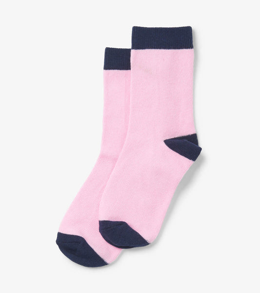 Crew Socks | Pink & Navy