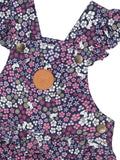 Midnight Flower Garden Frill Overall