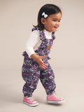 Midnight Flower Garden Frill Overall