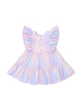 Rainbow Check Frill Dress