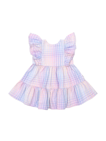 Rainbow Check Frill Dress