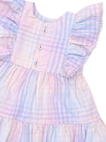Rainbow Check Frill Dress