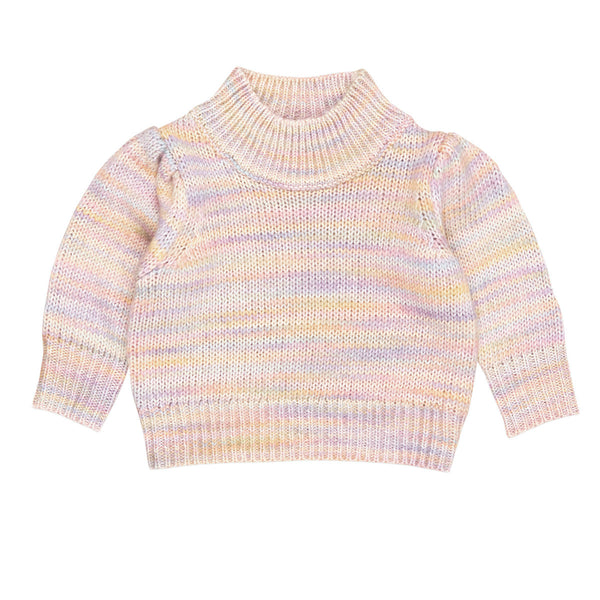 Rainbow Knit Puff Jumper