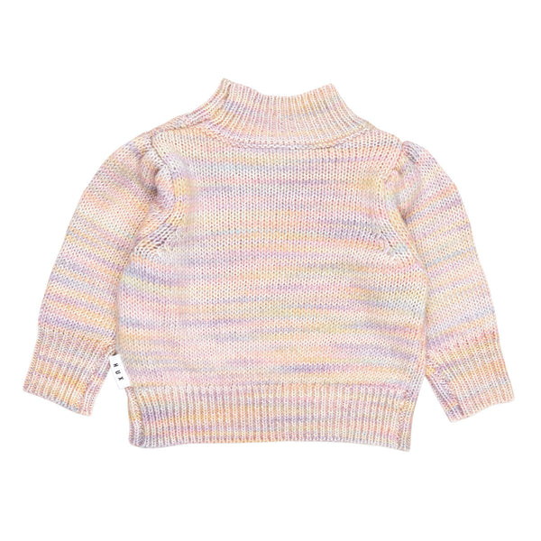 Rainbow Knit Puff Jumper