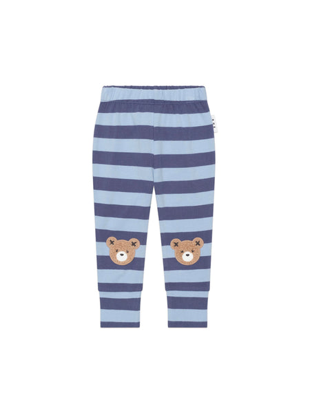 Furry Hux Bear Blue Stripe Leggings