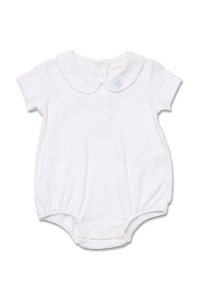 S/S Bodysuit Woven Collar | White