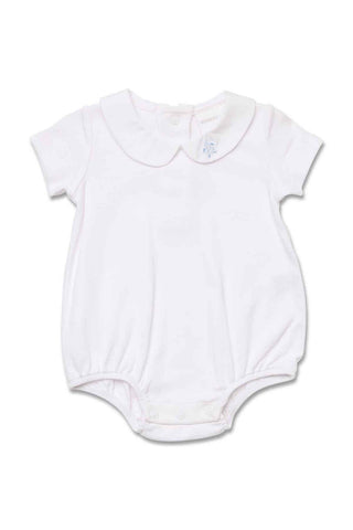 S/S Bodysuit Woven Collar | White