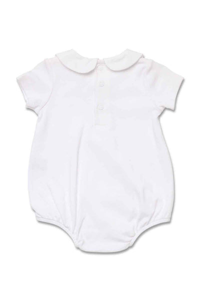 S/S Bodysuit Woven Collar | White