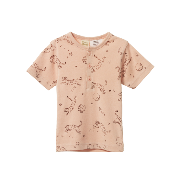 S/S Pyjamas | Dream Tigers Rose Dust Print