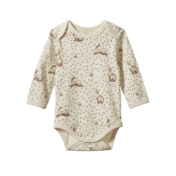 L/S Bodysuit | Rabbitty Print