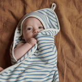 Hooded Towel | Powder Blue Sailor Stripe