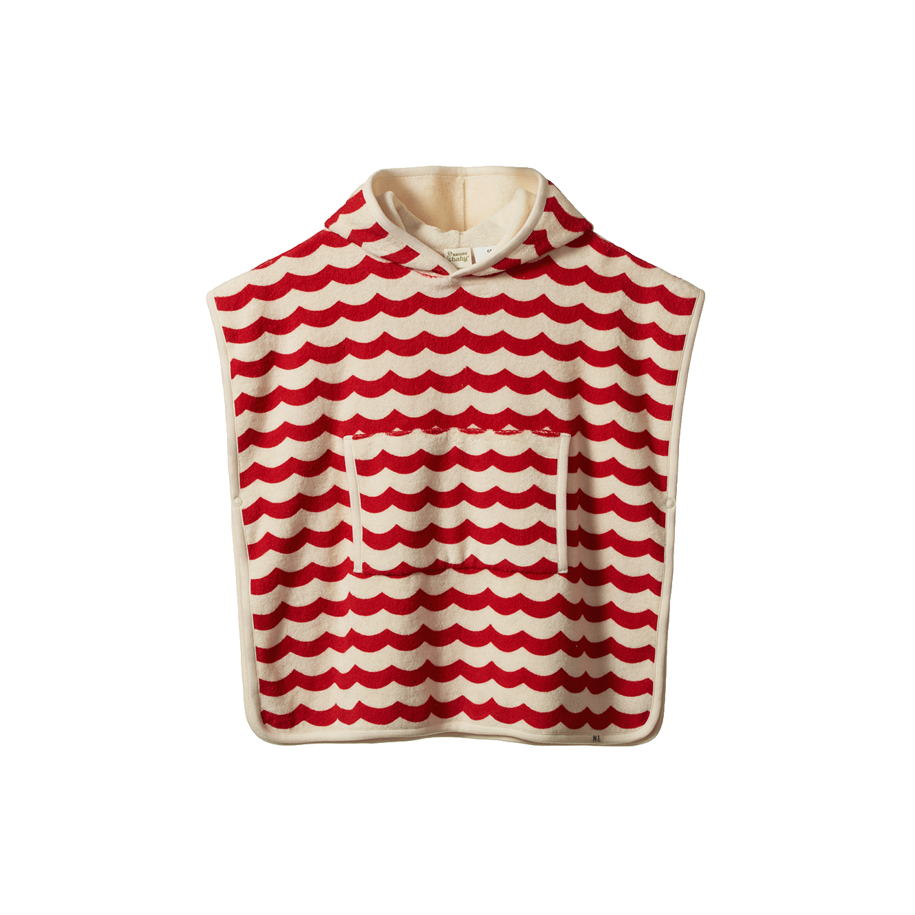 Poncho Towel | Waves Red Print
