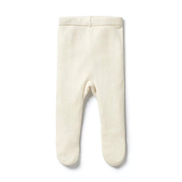 Knitted Legging w/Feet | Ecru
