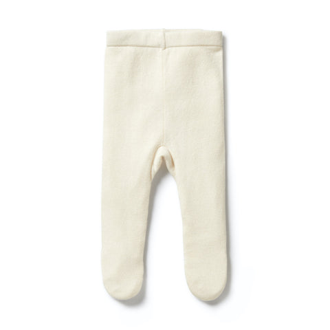 Knitted Legging w/Feet | Ecru