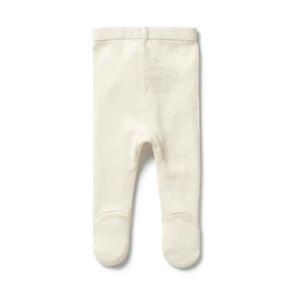 Knitted Legging w/Feet | Ecru