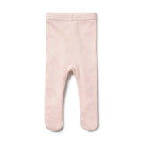 Knitted Legging w/Feet | Pink
