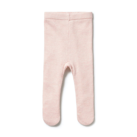 Knitted Legging w/Feet | Pink