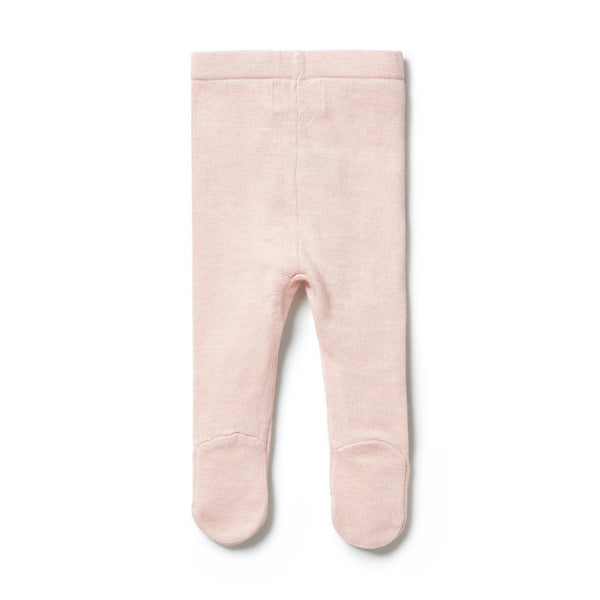 Knitted Legging w/Feet | Pink