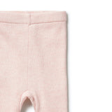 Knitted Legging w/Feet | Pink