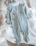 Lyla Stripe Zip Onesie