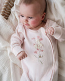 Nancy Velour L/S Zip Onesie