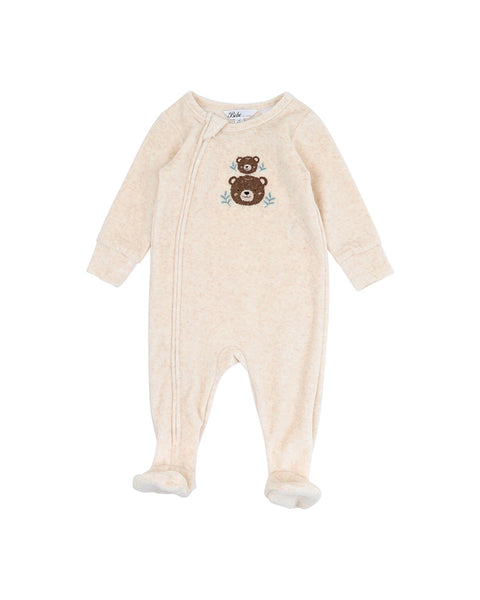 Mateo Velour L/S Zip Onesie