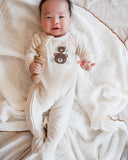 Mateo Velour L/S Zip Onesie