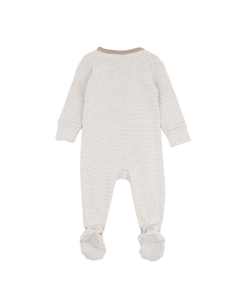Mateo Stripe L/S Zip Onesie