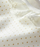 S/S Bodysuit w/Collar | Gold Dots