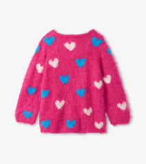 Lovely Hearts Fuzzy Sweater