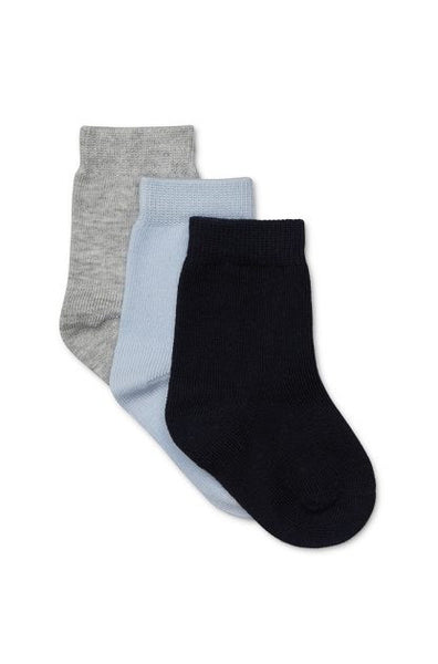 3 Pairs Socks | Navy/Blue/Grey