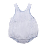 Edward Button Front Bodysuit | Blue Stripe