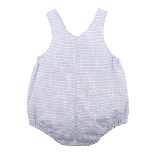 Edward Button Front Bodysuit | Blue Stripe