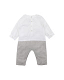Albert Collared Romper | Ivory/Latte