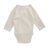 L/S Kimono Bodysuit | Pointelle Natural