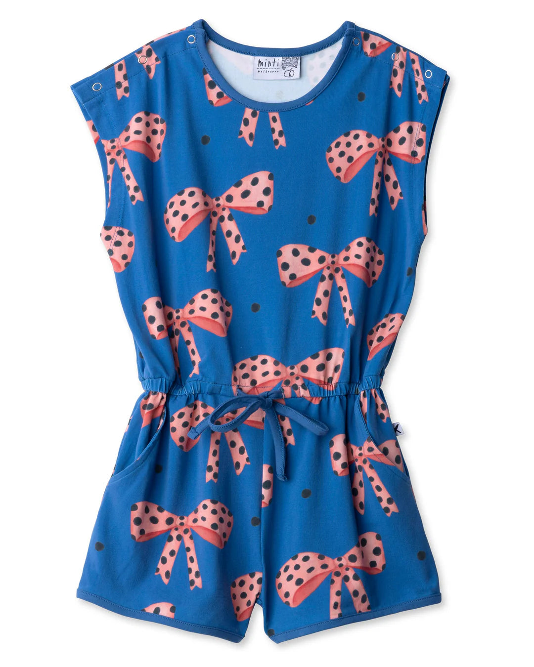 Spotty Bows Playsuit | Blue