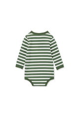 L/S Bodysuit | Green Stripe