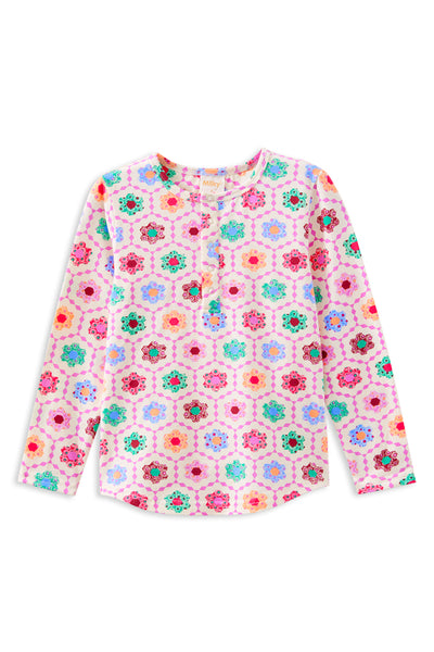 Honeycomb Bloom Henley Top