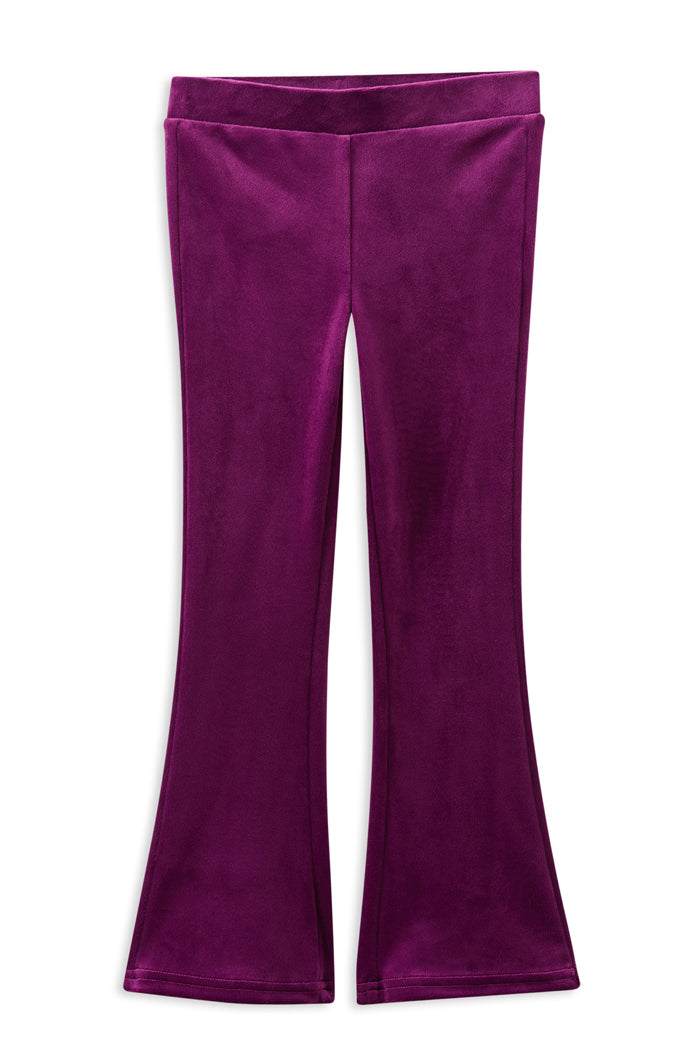 Berry Velour Flares