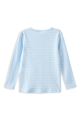 Mist Stripe Henley Tee