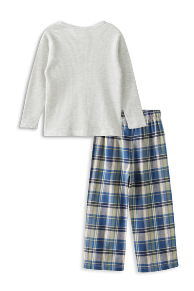 L/S Chester Check PJ's | Navy