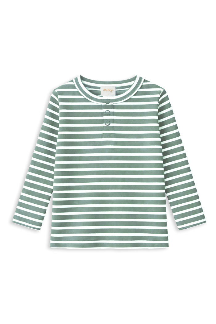Fern Stripe Henley Tee